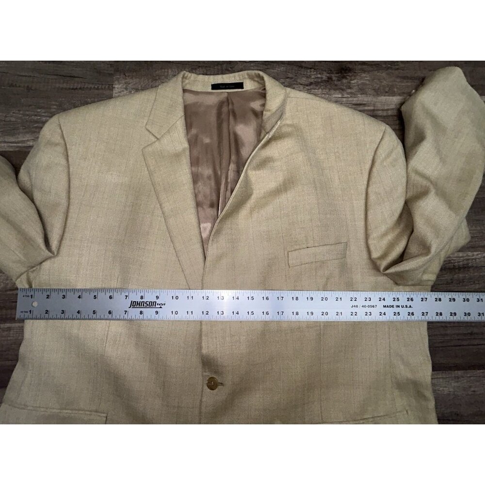Lauren Ralph Lauren Men's Blazer 56R Beige Silk Wool Sport Coat Career Office - Picture 9 of 12